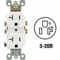 Leviton 20A White Tamper Resistant Residential Grade 5-20R Duplex Outlet S02-T5820-0WS